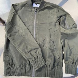 Topman Olive Green Bomber Jacket